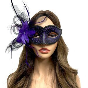 Women Costume Venetian mask Feather Masquerade Party Masks